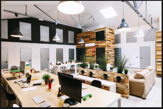 Modern looking office space